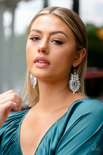 Load image into Gallery viewer, Turn Up the Luxe White Earrings