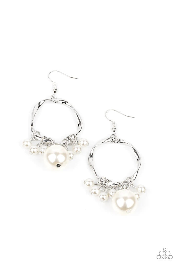 Delectably Diva White Earrings