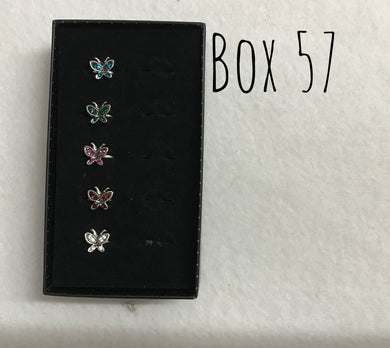 Starlet Shimmer Butterfly w/Gems Rings Box 57