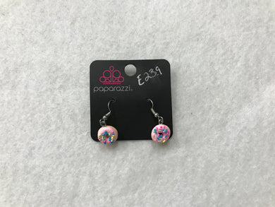 Starlet Shimmer Donut Pink Earrings #239