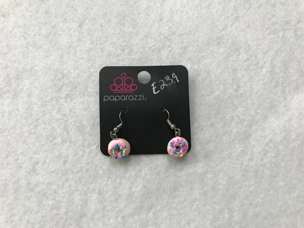 Starlet Shimmer Donut Pink Earrings #239