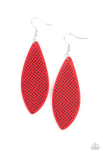Load image into Gallery viewer, Surf Scene Red Wood Earrings