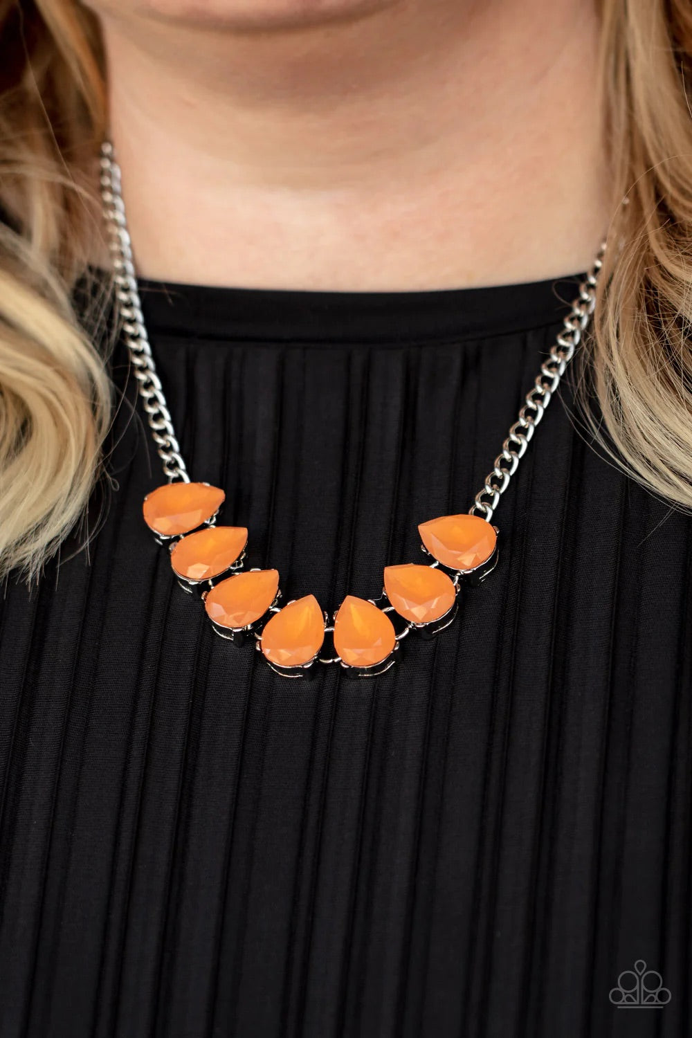 Above the Clouds Orange Necklace