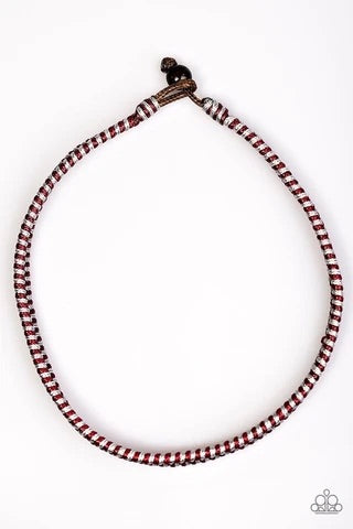 Traversing Mountain Red Urban Necklace