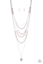 Load image into Gallery viewer, Glitter Go Getter Red Lanyard