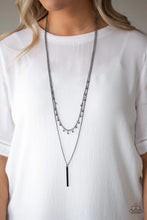Load image into Gallery viewer, Keep Your Eye on the Pendulum Black Necklace