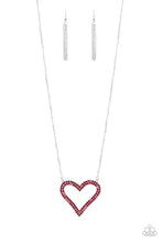 Load image into Gallery viewer, Pull Some Heart Strings Red Necklace