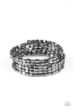 Load image into Gallery viewer, Stunningly Stacked Black Coil Bracelet