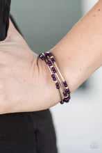 Load image into Gallery viewer, Twisting Tranquility Purple Coil Bracelet