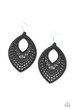 Load image into Gallery viewer, One Beach At A Time Black Wood Earrings