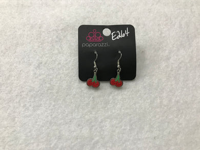 Starlet Shimmer Cherries Red Earrings #264