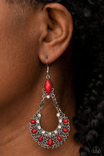 Load image into Gallery viewer, Fluent in Florals Red Earrings