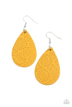 Load image into Gallery viewer, Stylishly Subtropical Yellow Leather Earrings