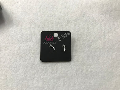 Starlet Shimmer Stars Cascading White Post Earrings #356