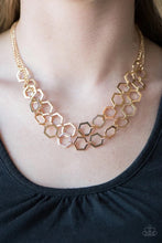 Load image into Gallery viewer, Hex in Line Gold Necklace