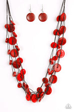 Load image into Gallery viewer, Bermuda Beach House Red Wood Necklace