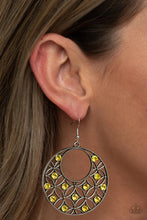 Load image into Gallery viewer, Garden Garnish Yellow Earrings