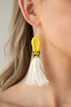 Load image into Gallery viewer, The Dustup Yellow Tassel Earrings