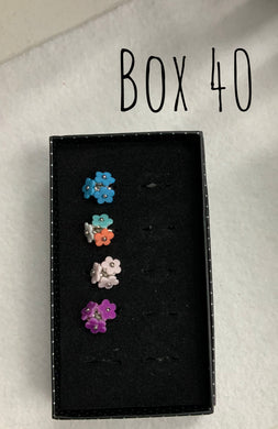 Starlet Shimmer Flower Cluster Rings Box 40