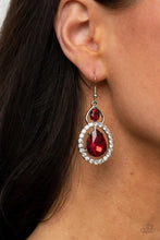 Load image into Gallery viewer, Double the Drama Red Earrings