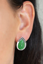 Load image into Gallery viewer, Stone Spectacular Green Post Earrings
