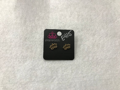 Starlet Shimmer Lotus Gold Earrings #415