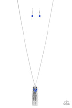 Load image into Gallery viewer, Because of the Brave Blue Necklace