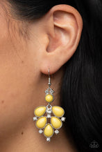 Load image into Gallery viewer, Transcendental Teardrops Yellow Earrings