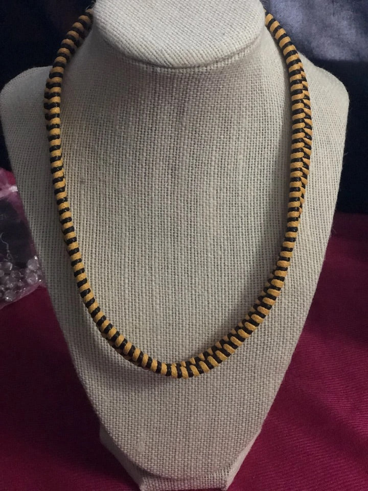 Traversing Mountain Black Yellow Urban Necklace