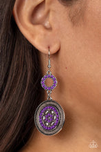 Load image into Gallery viewer, Meadow Mantra Purple Earrings