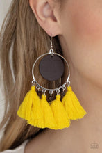 Load image into Gallery viewer, Yacht Bait Yellow Tassel Earrings
