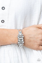 Load image into Gallery viewer, Call Me Old Fashioned White Hinged Bracelet
