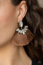Load image into Gallery viewer, Formal Flair Brown Tassel Earrings