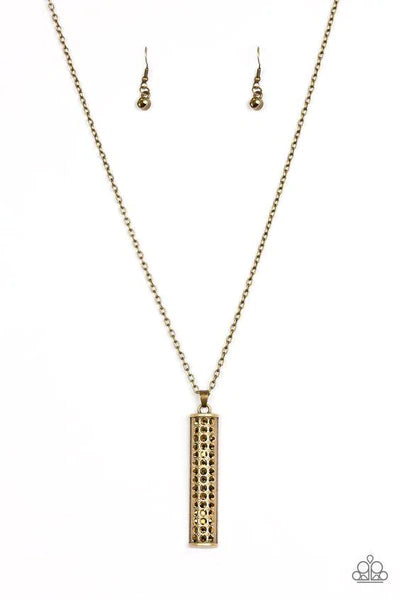 Big Shot Shimmer Brass Necklace