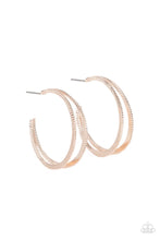 Load image into Gallery viewer, Rustic Curves Rose Gold Earrings