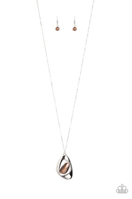 Asymmetrical Bliss Brown Necklace