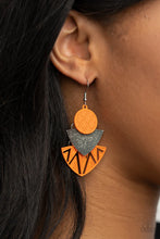 Load image into Gallery viewer, Jurassic Juxtaposition Orange Earrings