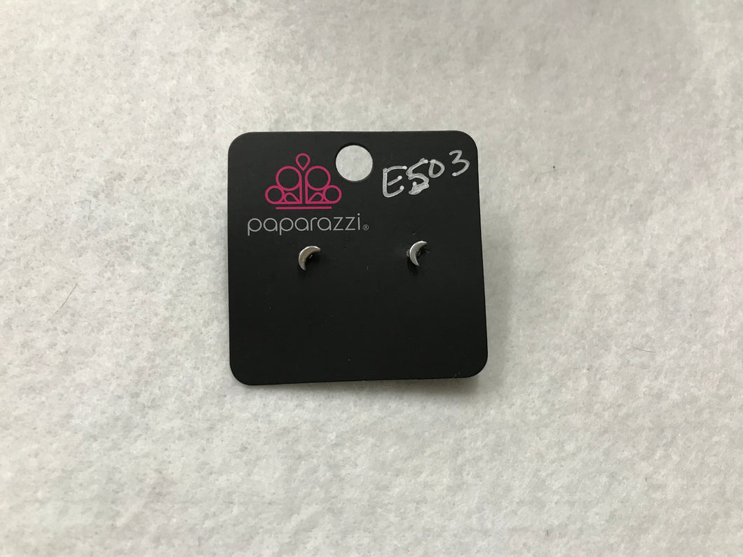 Starlet Shimmer Moon Silver Earrings #503