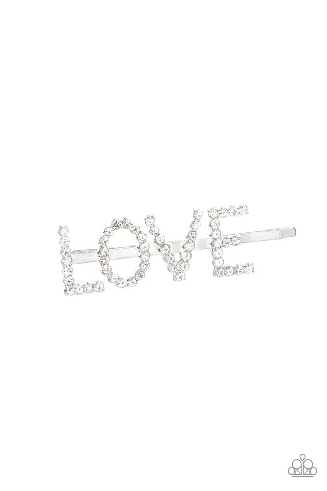 All You Need is Love White Hair Clip