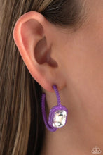 Load image into Gallery viewer, Call Me Trendy Purple Earrings