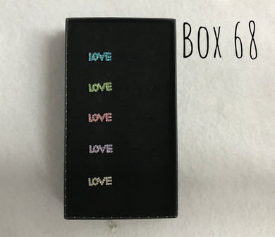 Starlet Shimmer Glitter LOVE Rings Box 68