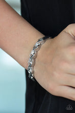 Load image into Gallery viewer, Infinite Sparkle Silver Hinged Bracelet