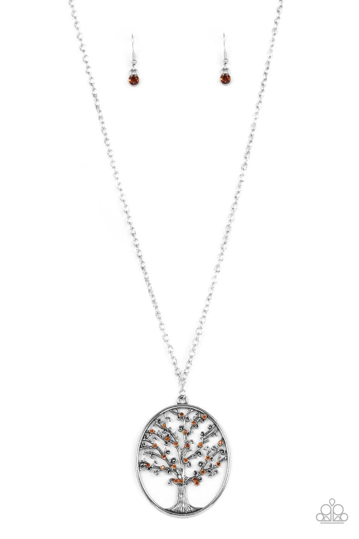 Autumn Abundance Brown Necklace