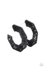 Load image into Gallery viewer, Fabulously Fiesta Black Hoop Earrings