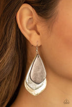 Load image into Gallery viewer, Glisten Up Silver Leather Earrings