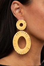 Load image into Gallery viewer, Foxy Flamenco Yellow Earrings
