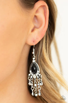 Bling Bliss Black Earrings