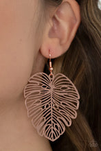 Load image into Gallery viewer, Palm Palmistry Copper Earrings