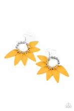 Load image into Gallery viewer, Flower Child Fever Yellow Leather Earrings