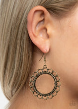 Load image into Gallery viewer, Sun Lounge Brass Earrings
